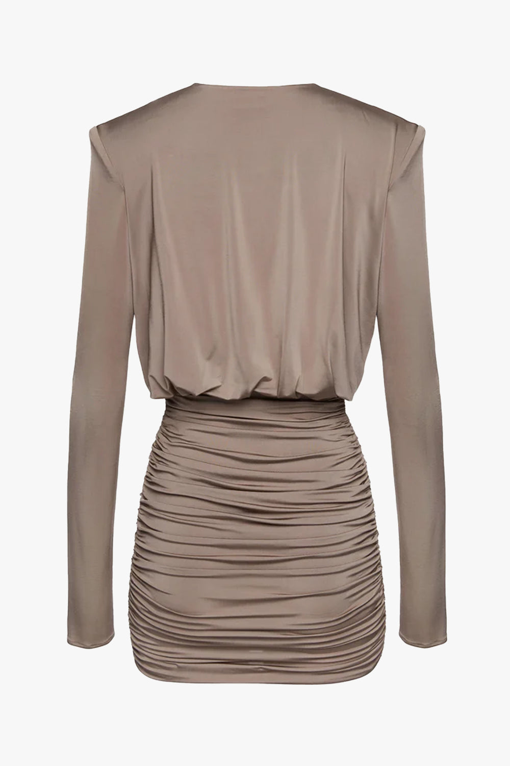 Draped Plunge Jersey Mini Dress 18