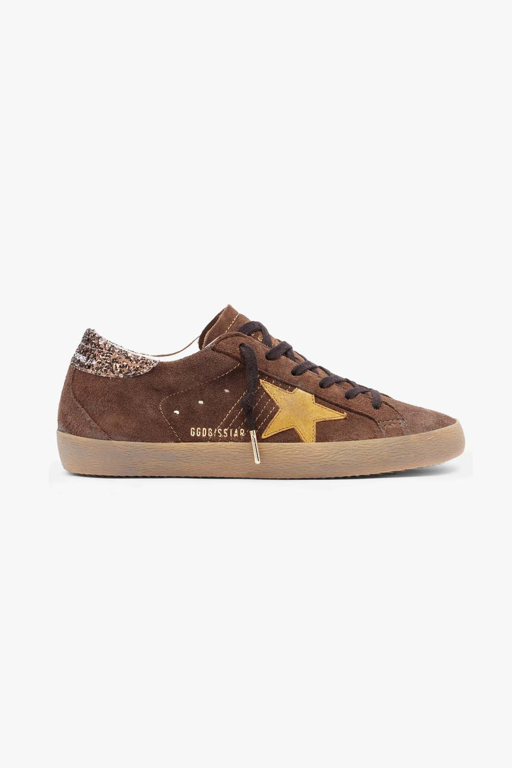 Super-Star Suede Upper Toe Tongue And Star Glitter Heel