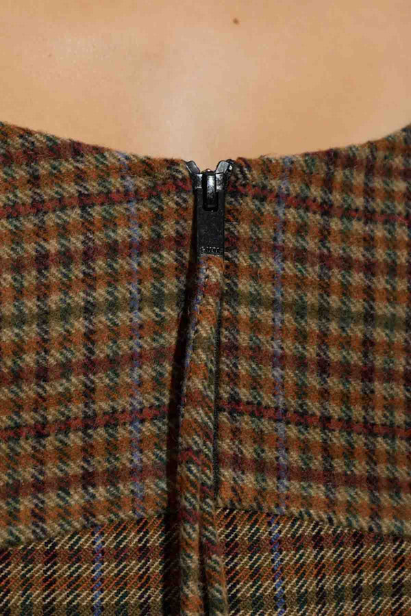 Heavy Check Twill Corset Mini Dress