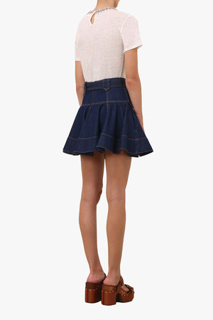 Denim Cargo Mini Skirt
