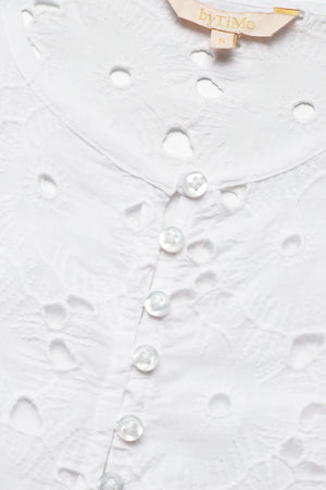 Broderie Anglaise Puffed Dress