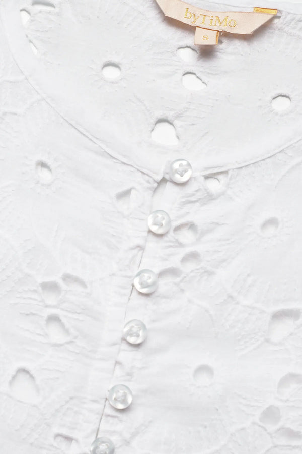 Broderie Anglaise Puffed Dress