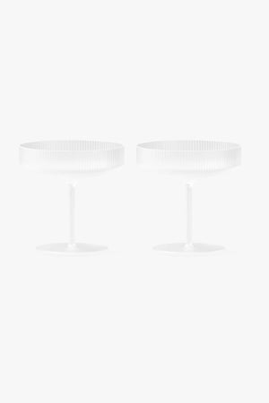 Ripple Champagne Saucers Set Of 2