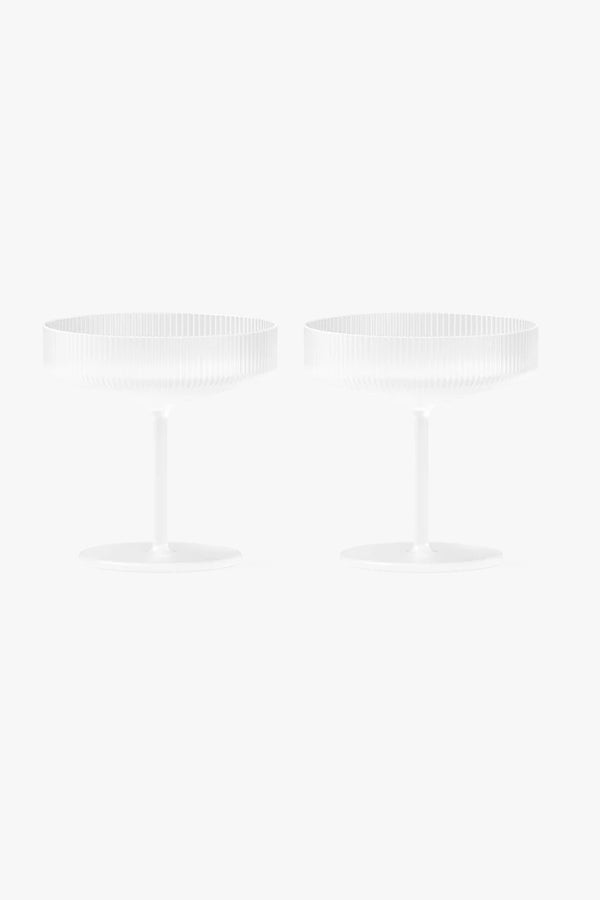 Ripple Champagne Saucers Set Of 2