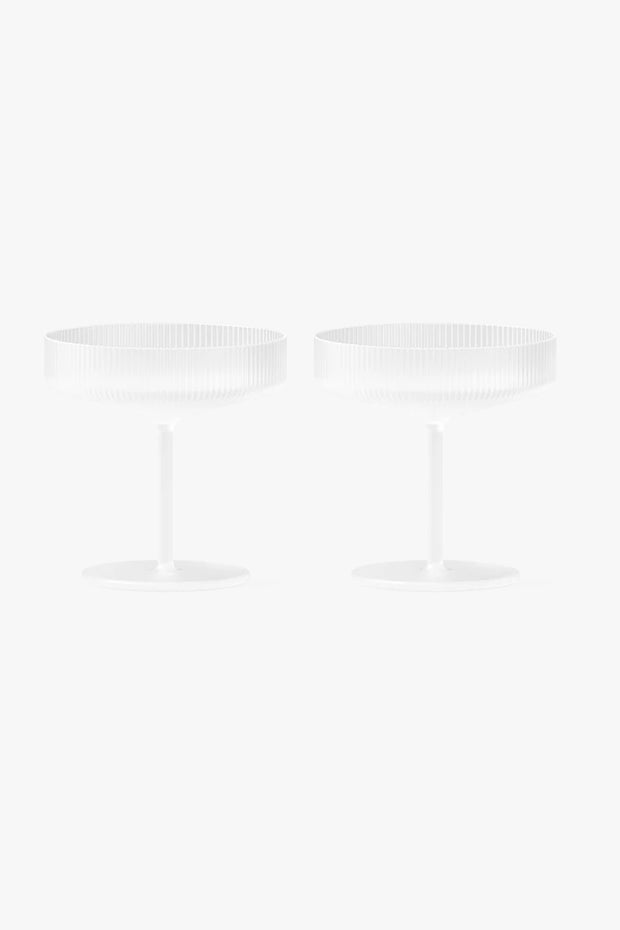 Ripple Champagne Saucers Set Of 2
