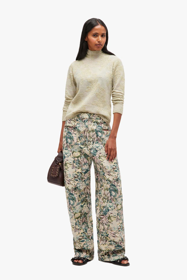 Printed Stretched Cotton Pants