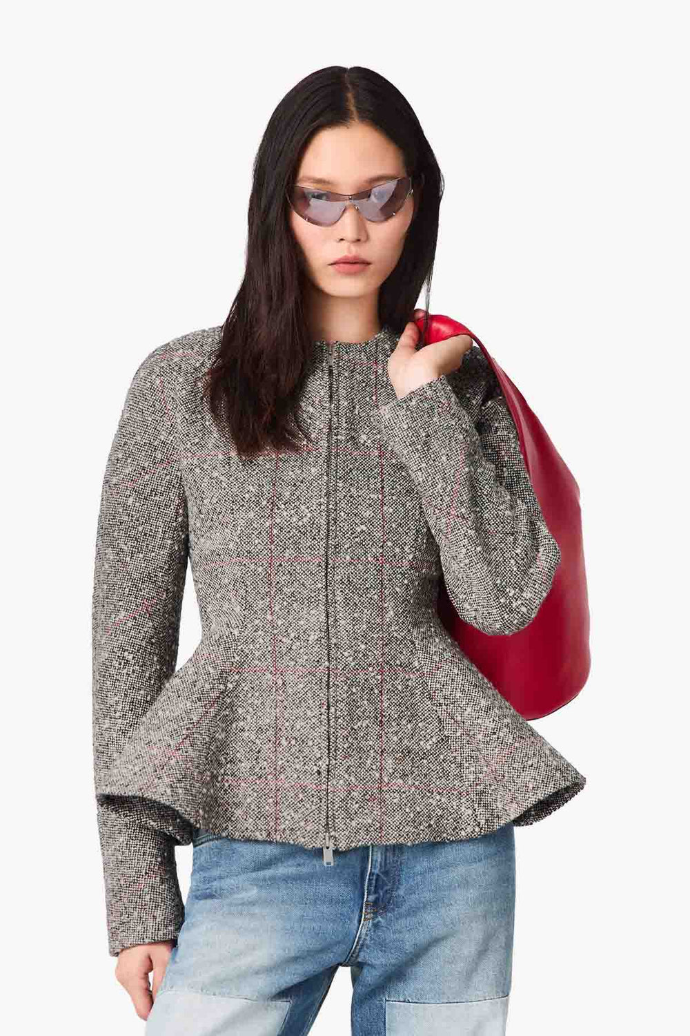 Speckled Peplum Jacket