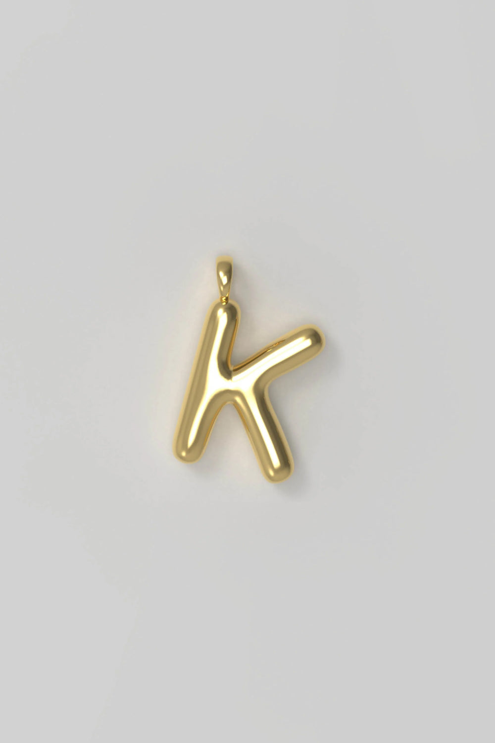 Letter charm Small K - Gold plated