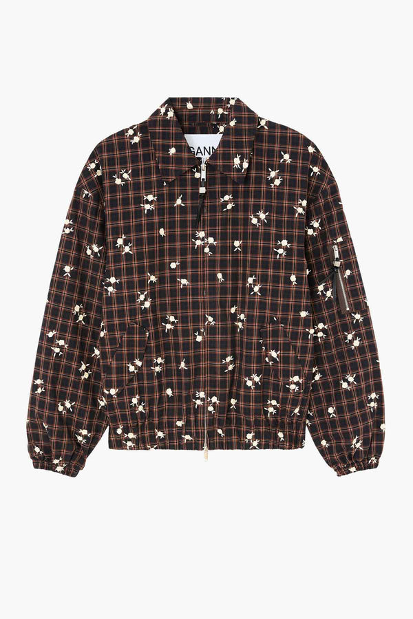 Yarn Dyed Check Flower Bomber