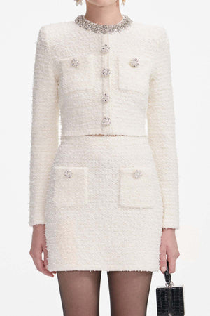 Textured knit cardigan