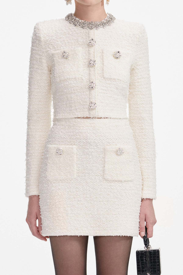 Textured knit cardigan