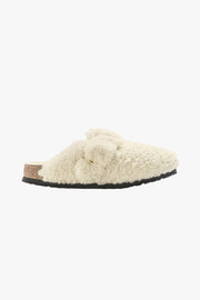 Boston Big Buckle Fur Eggshell