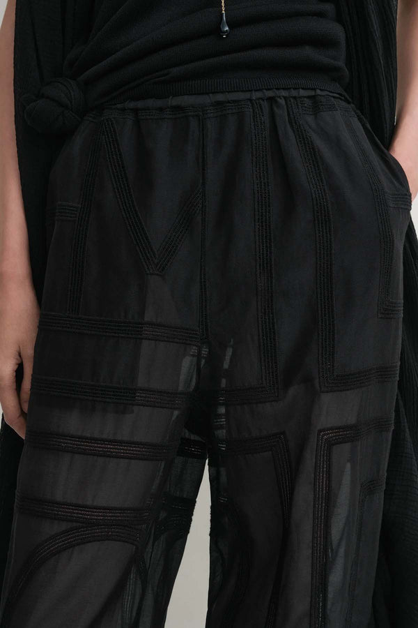 Monogram Crochet PJ Bottoms