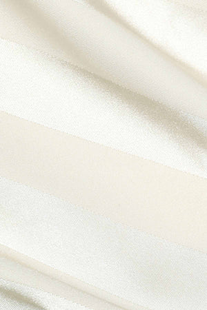 Yellow Satin Striped Maxi Dress