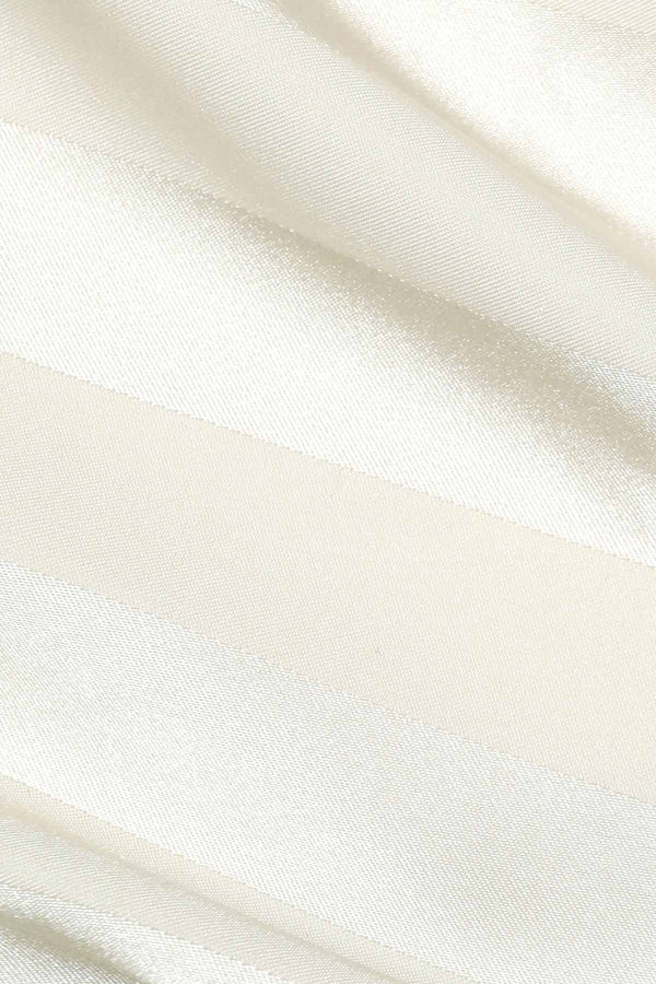 Yellow Satin Striped Maxi Dress