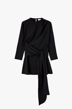 Cady Crepe Draped Mini Dress