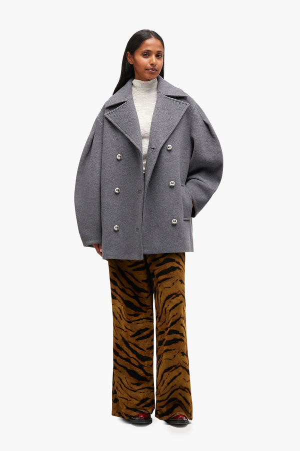 Peacoat Wool Midi Coat