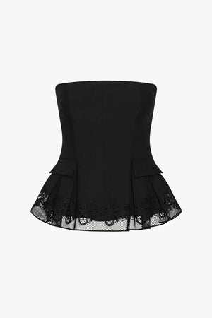 Peplum Bustier Top