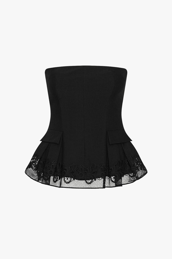 Peplum Bustier Top