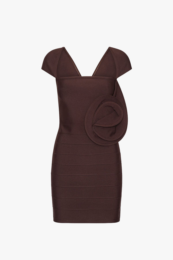 Rose Cap Sleeve Mini Dress