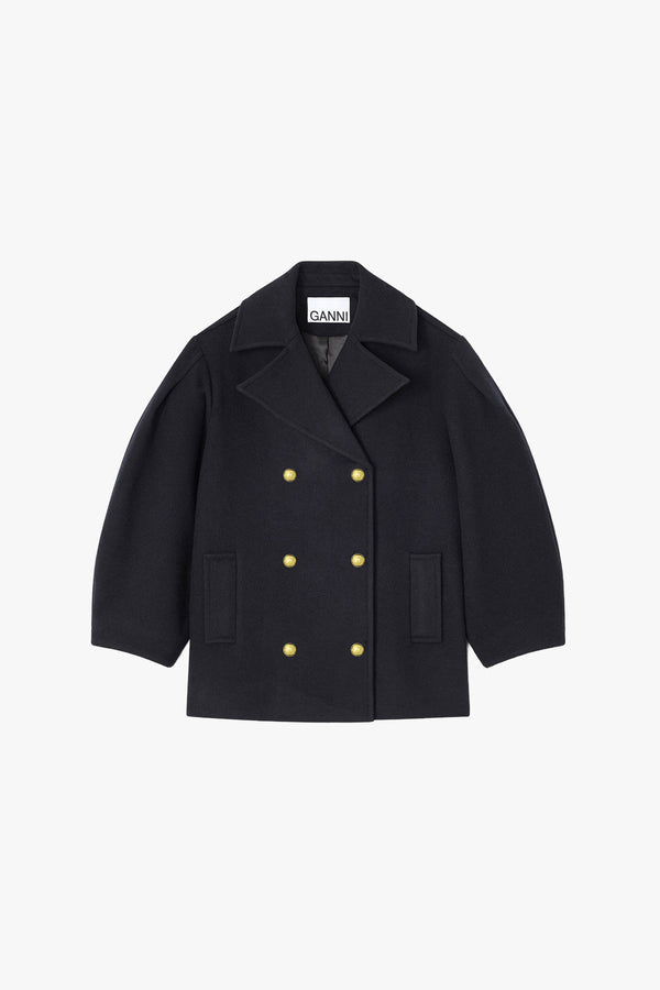 Peacoat Wool Midi Coat
