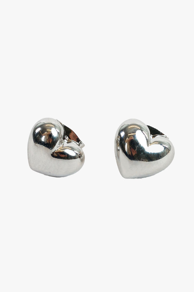 Small Heart Silver Earrings