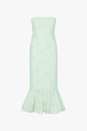 Flower Mesh Flounce Dress