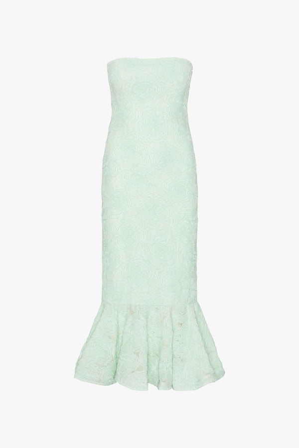 Flower Mesh Flounce Dress