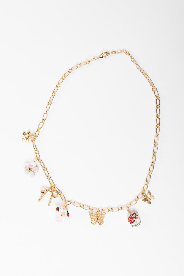 Diana Mushroom Charm Necklace