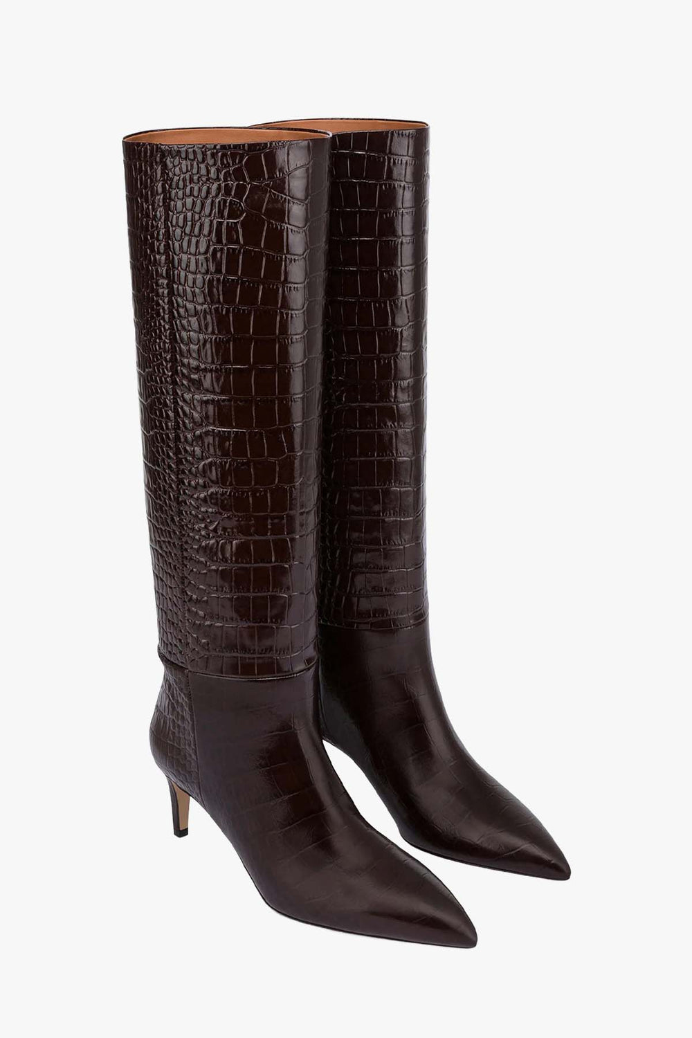 Embossed Croco Stiletto Boot 60