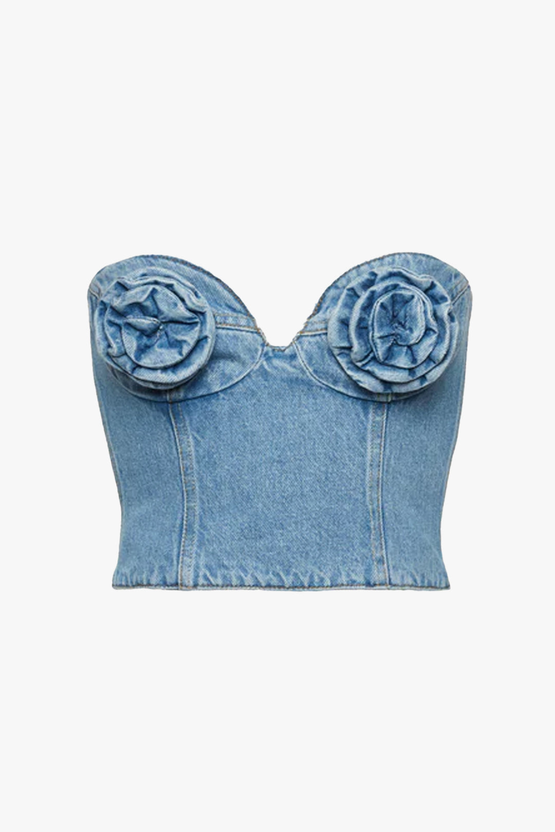 Women's Denim Rhinestone Corset Top Sexy Glitter Tassels