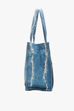Denim Print Tote