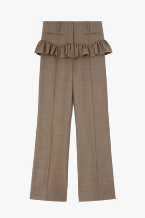 Wool Melange Suiting Skirt Pants