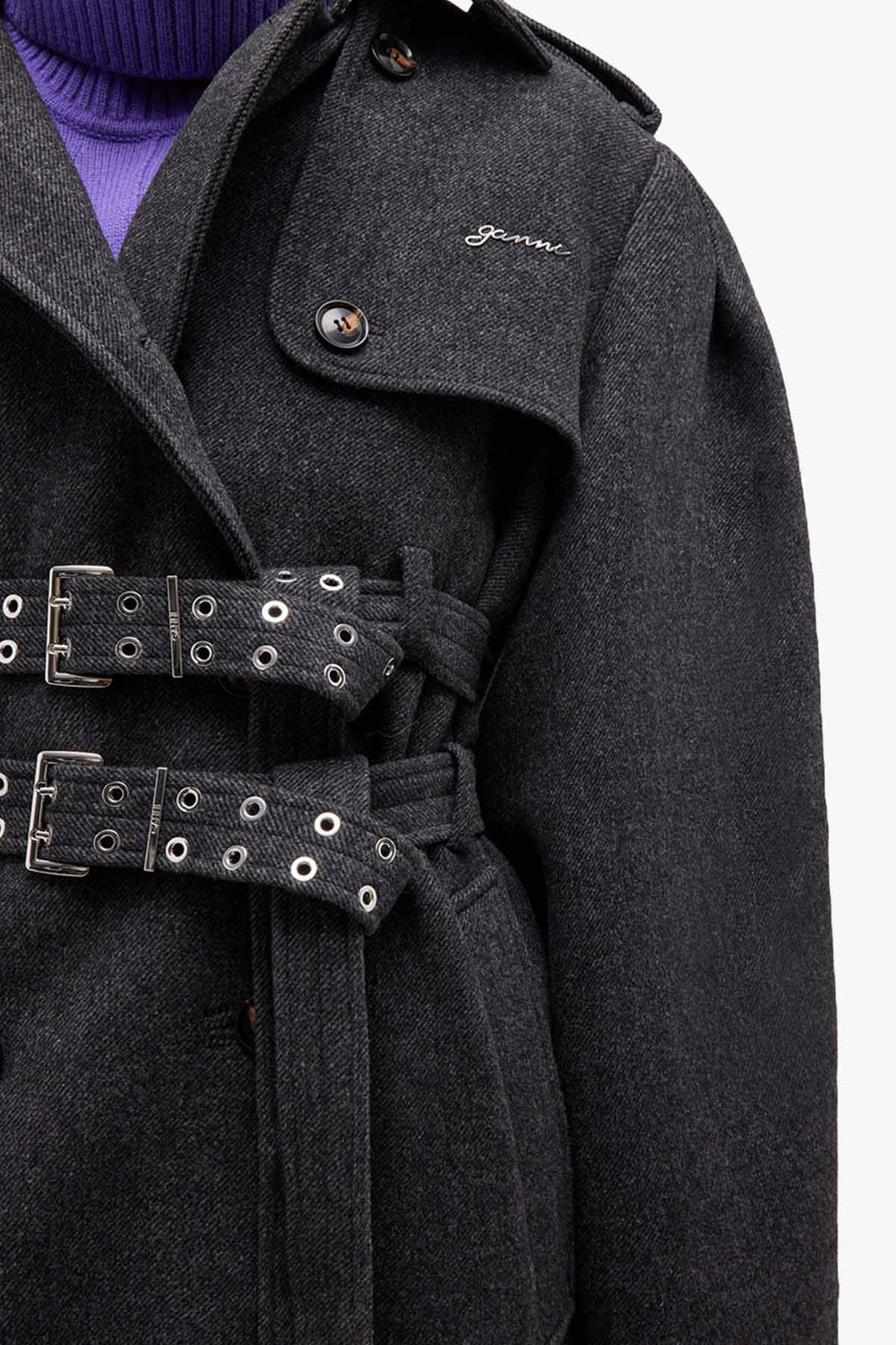 Peacoat Wool Trench