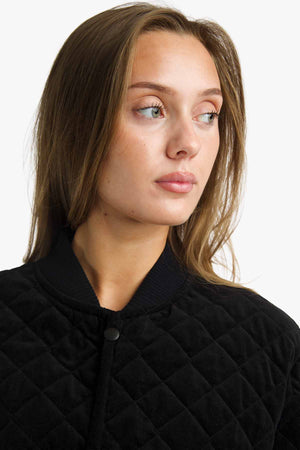 Paneled bomber jacket