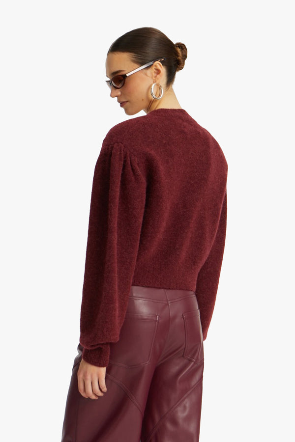 Knit Puffsleeve Cardigan