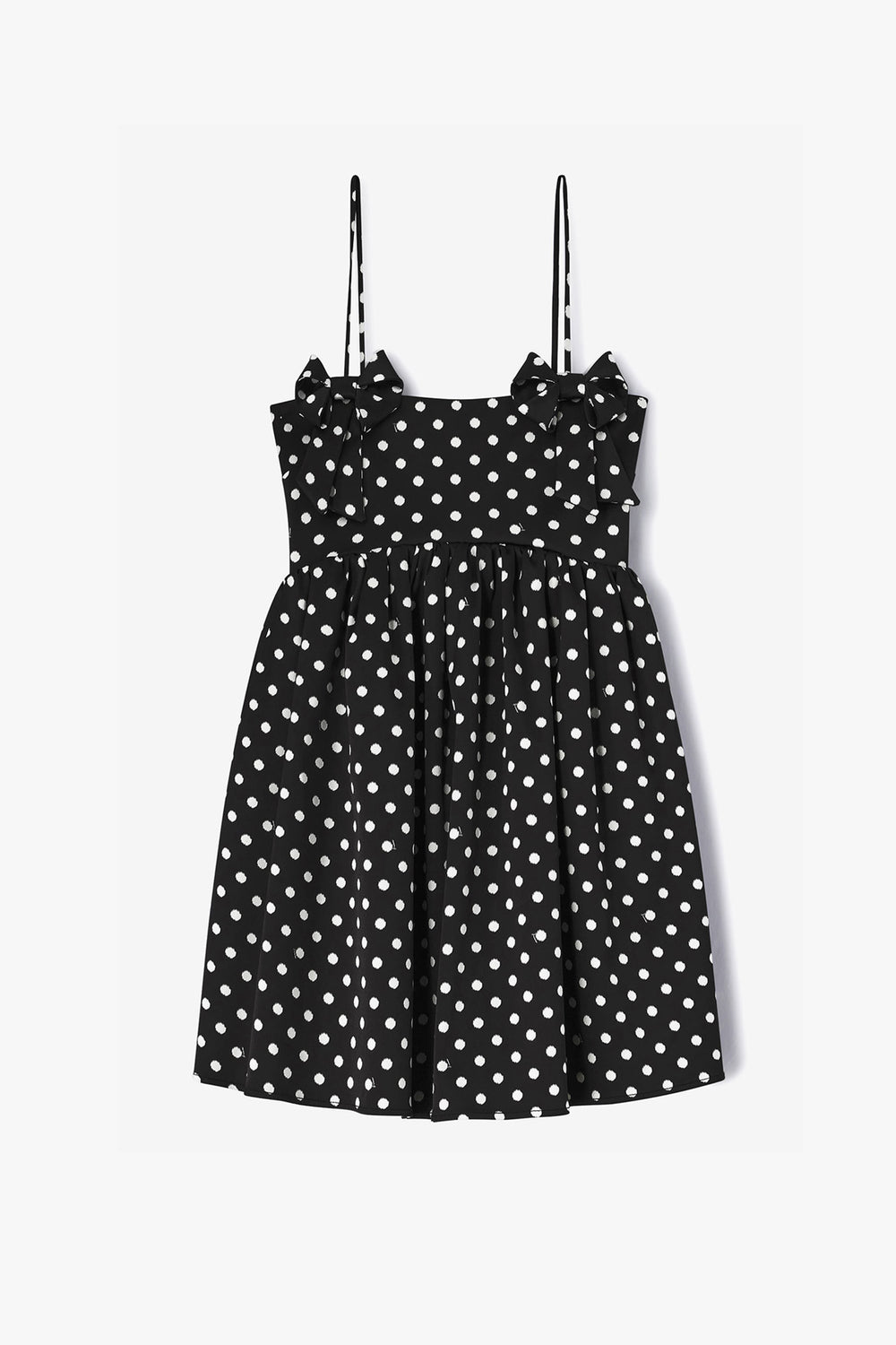 Printed Double Satin Mini Strap Dress