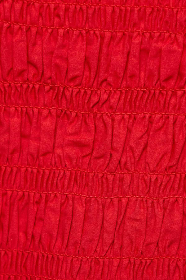 Cotton Poplin Smock Tie String Top