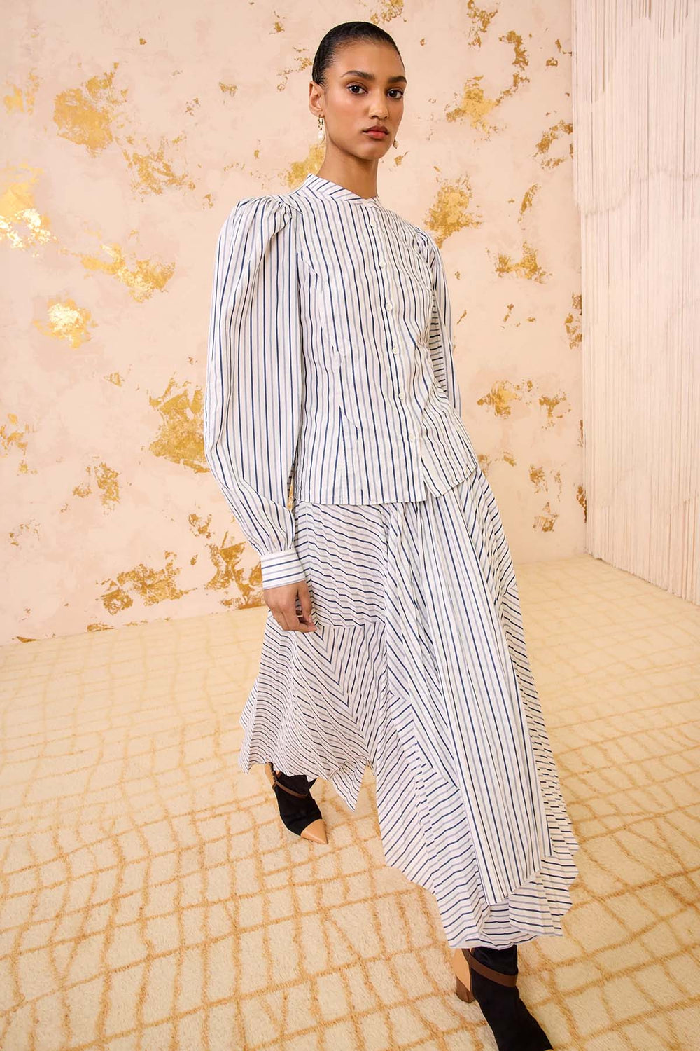 Cybil Long Sleeve Button Front Blouse