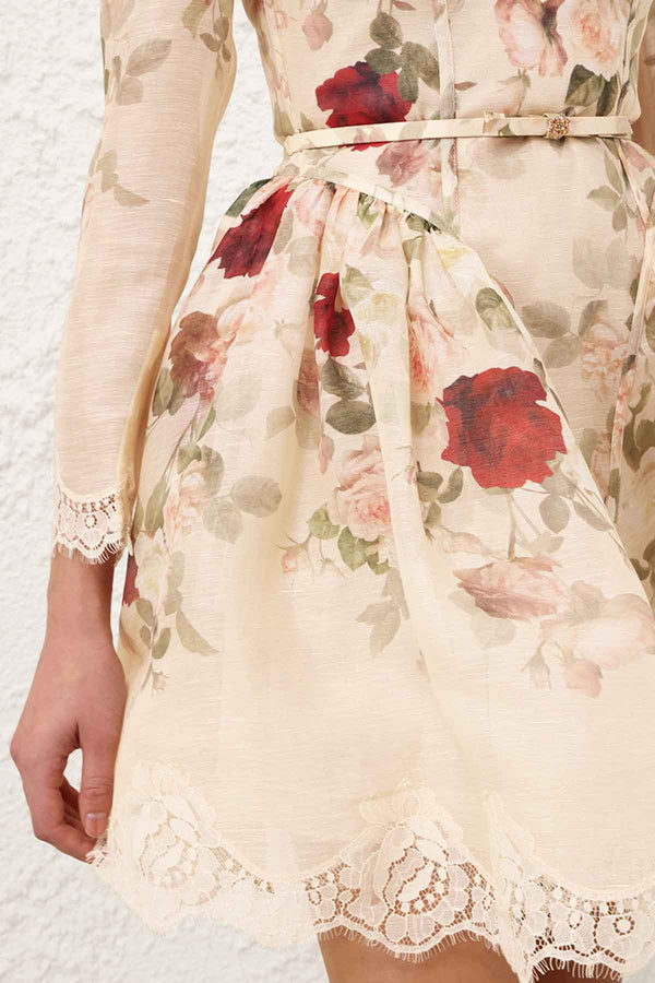 Hypnotic Lace Trim Mini Dress