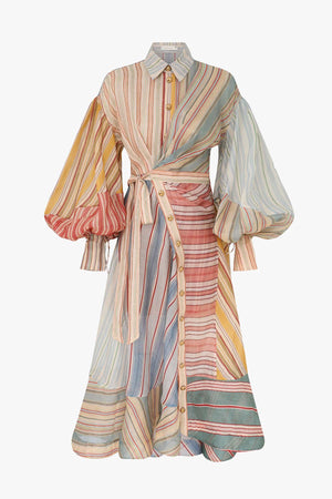 Rebellion Striped Midi Dress