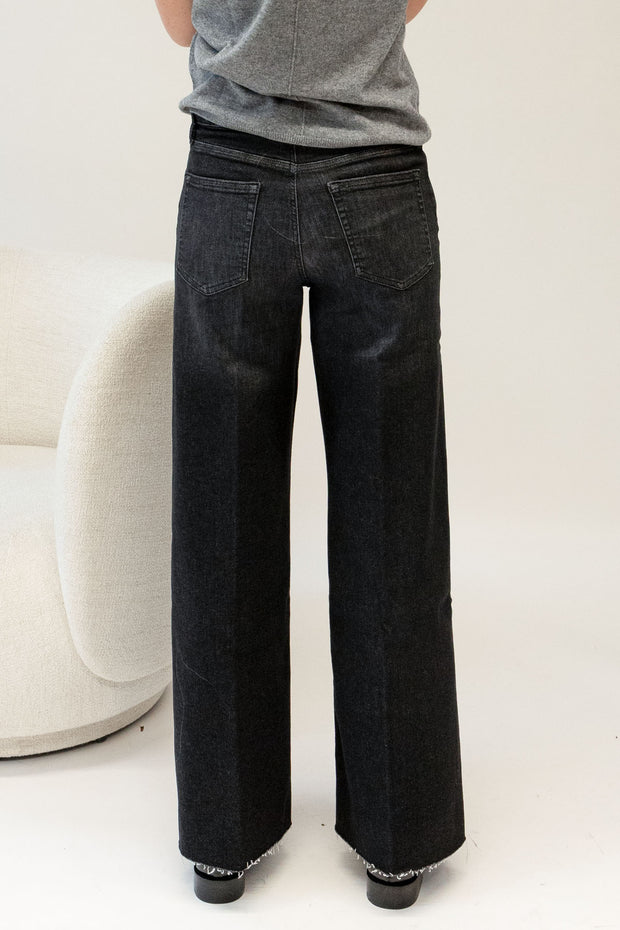 Le Slim Palazzo Raw Fray