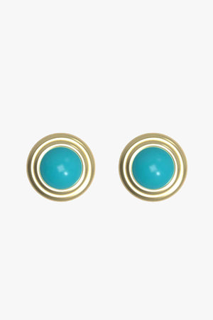 Lolly Stud Turquoise Pleated