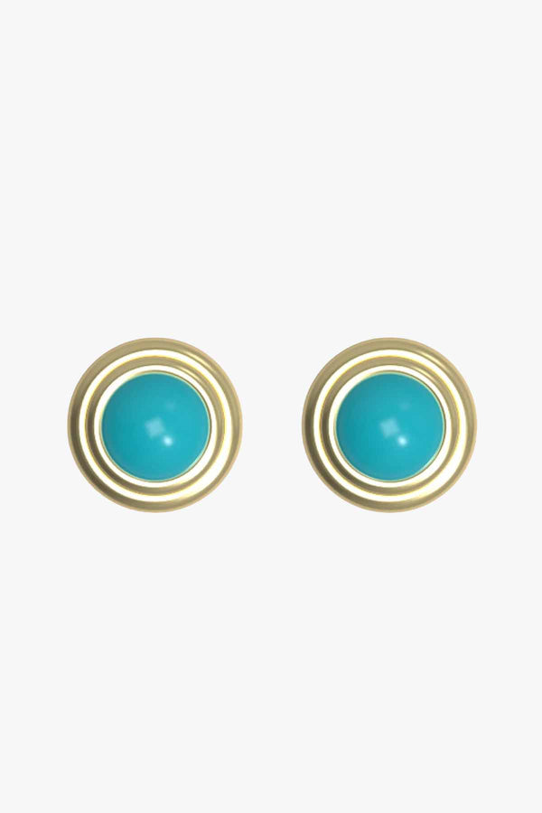 Lolly Stud Turquoise Pleated