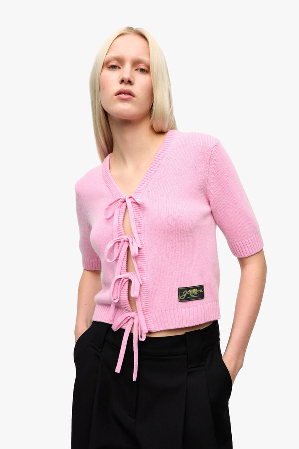 Future Wool Mix Short Sleeve Cardigan