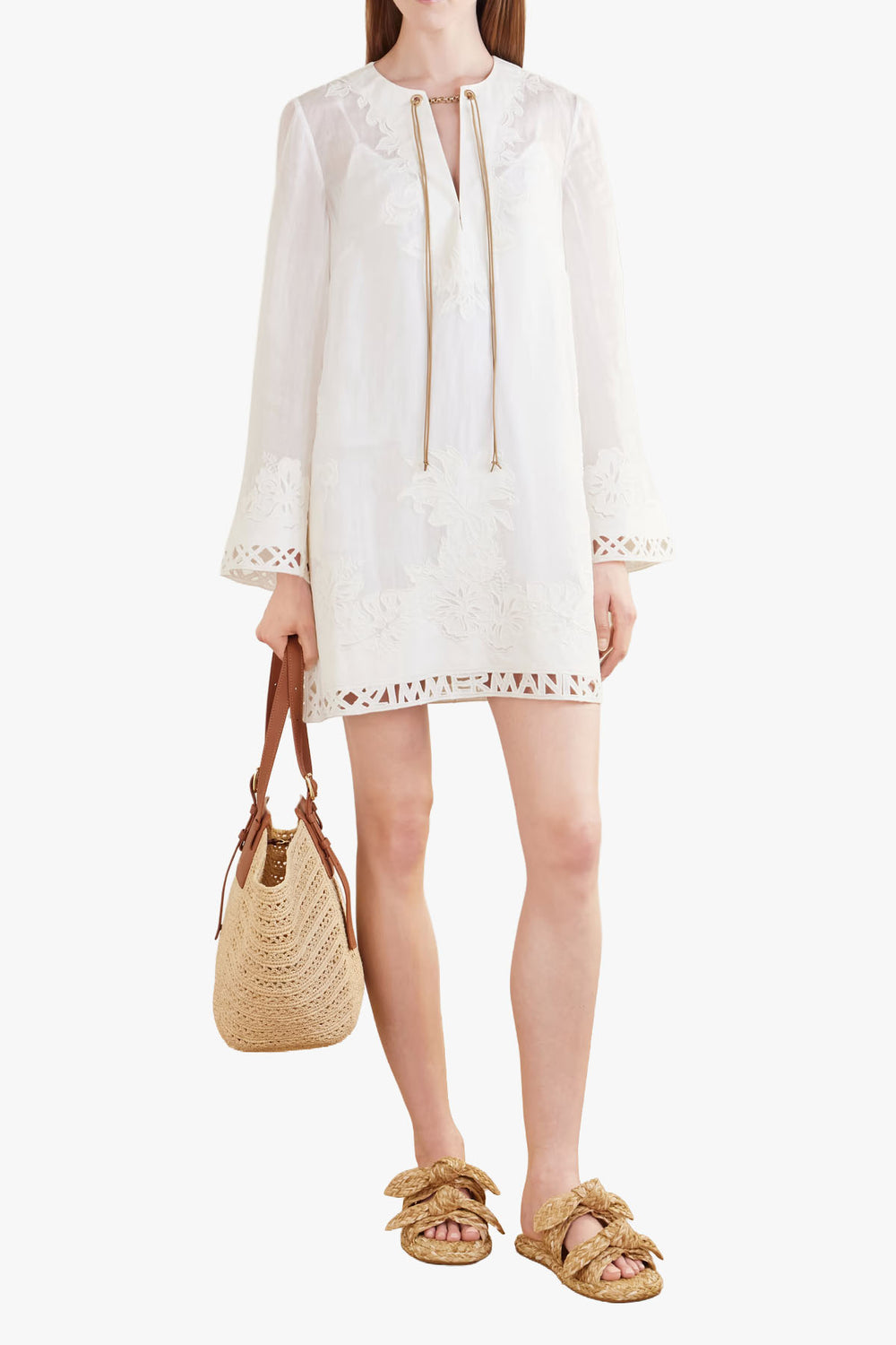Indra Embroidered Tunic Dress