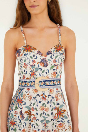 Floral Delhi Tapestry Light Pink Jumpsuit