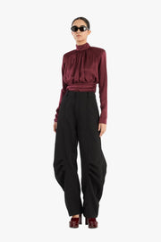 Ls Ruched Silk Top