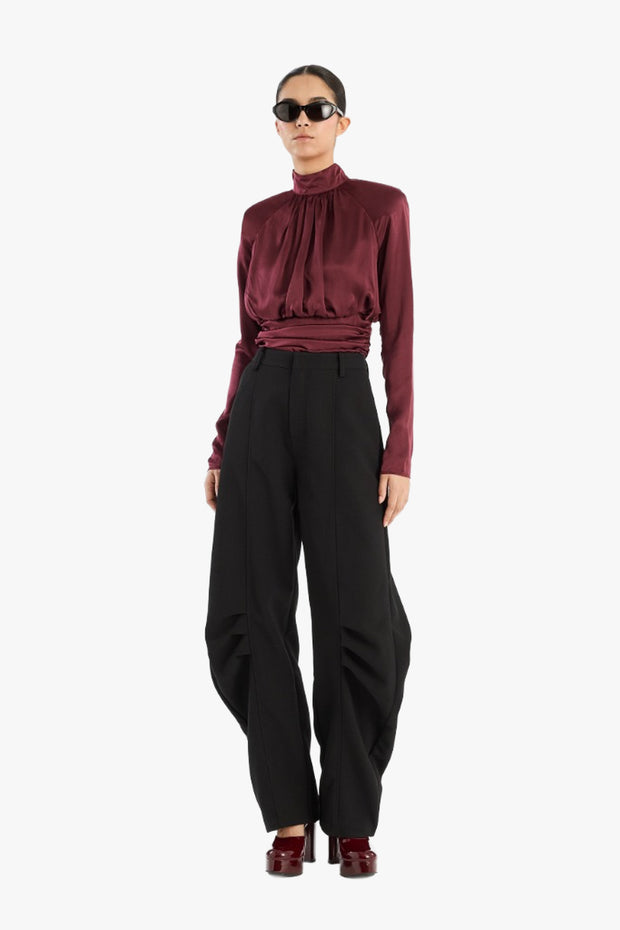 Ls Ruched Silk Top