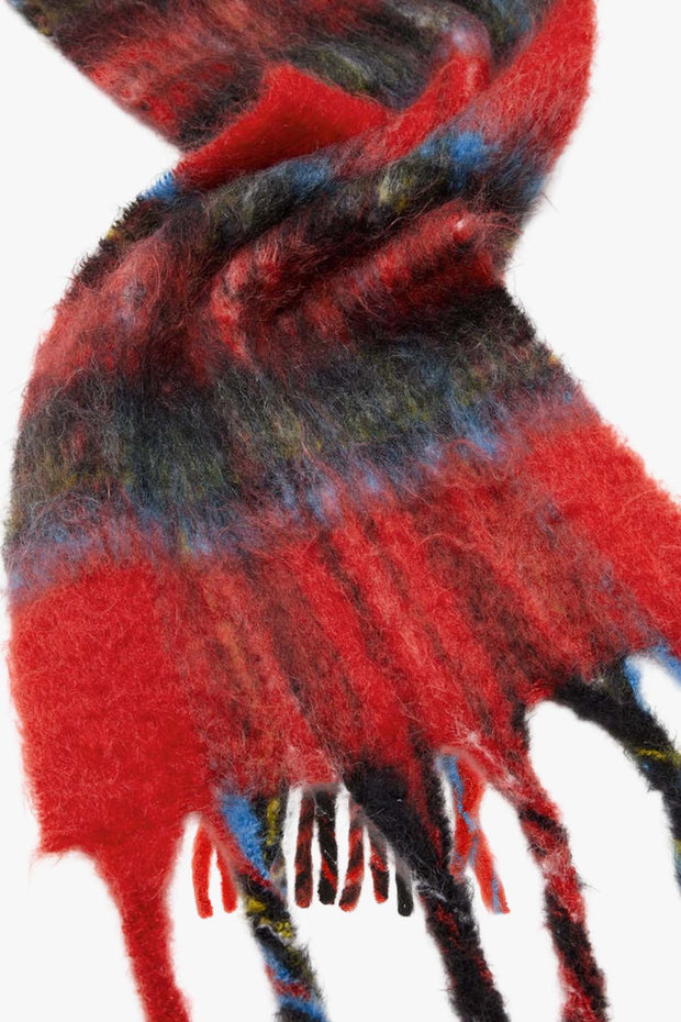 Mohair Check Scarf